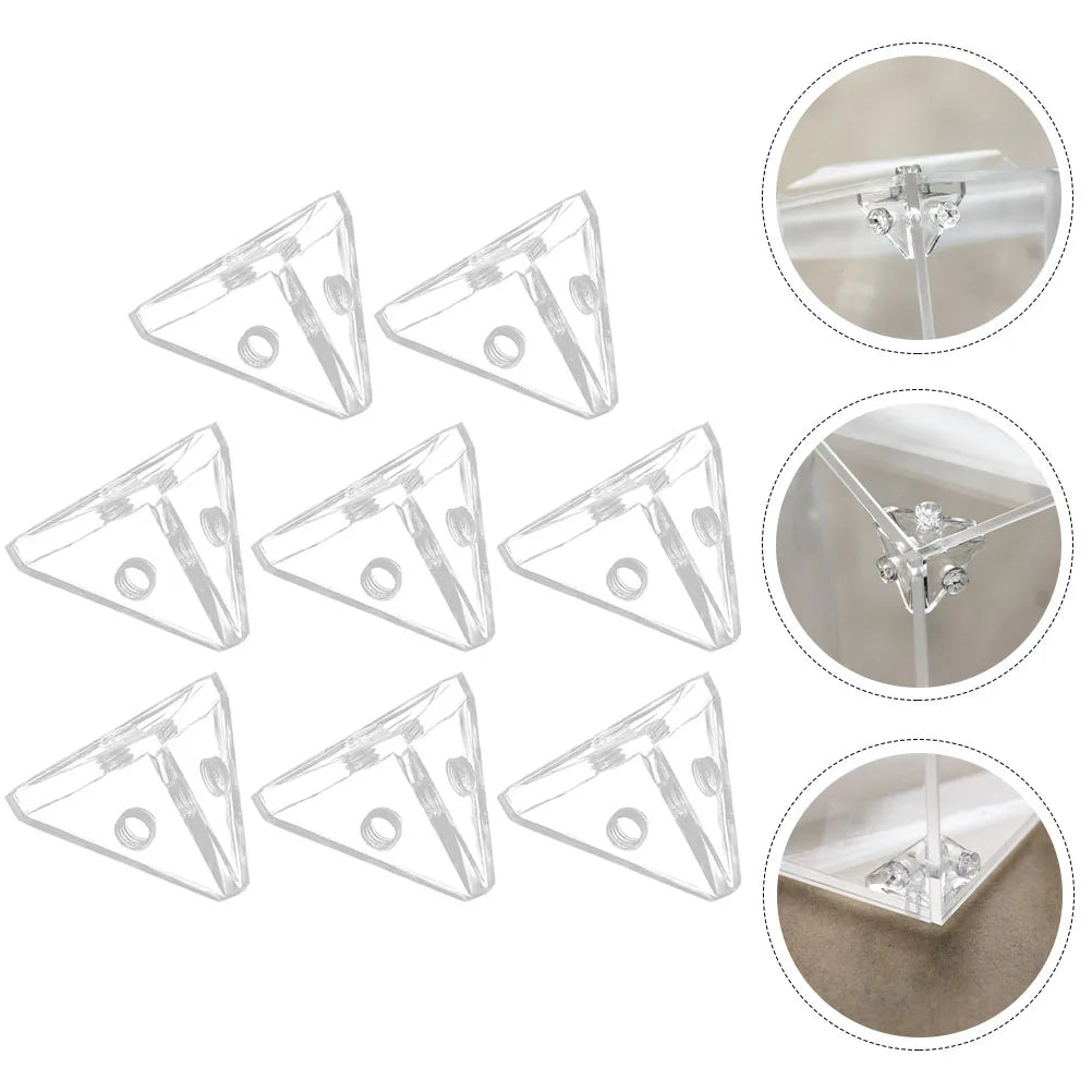 Acrylic Display Case Connectors Triangle Corner Connector Brackets