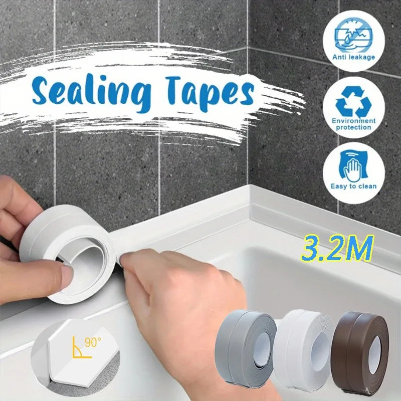 Sealing Waterproof Tape Bathroom and Kitchen Border Tape in The Bath Anti-mildew Caulking Sealed Waterproof Isolate Tape Sticker Zpaxo