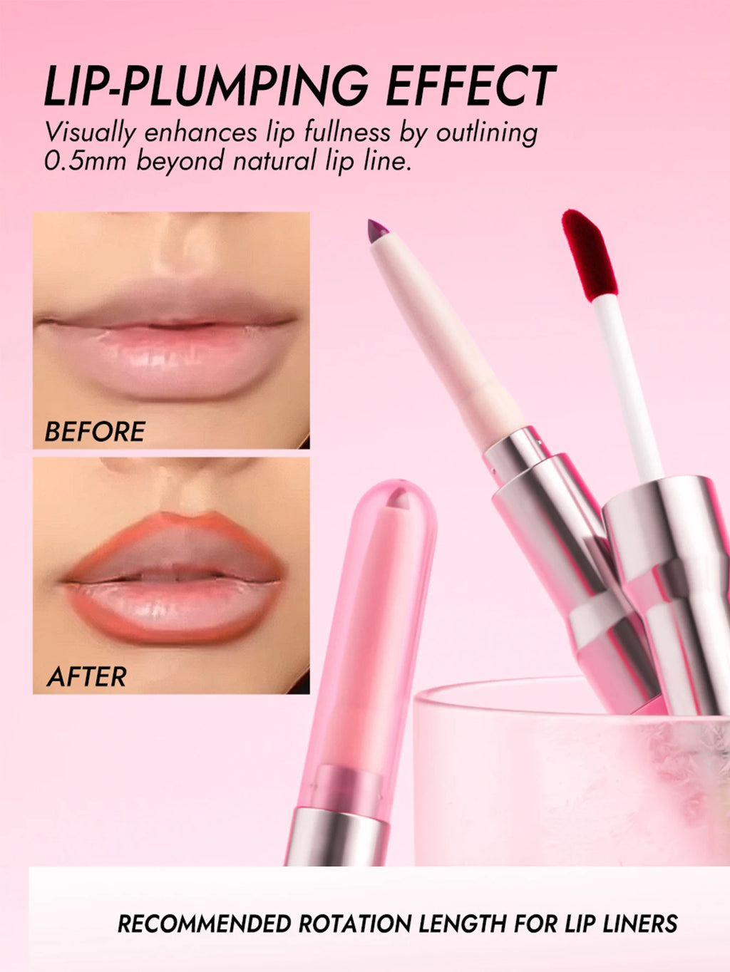 2-in-1 Lip Liner and Gloss Pen – Smooth Matte Liner & Mirror Shine Gloss for Defined, Juicy Lips – Perfect for Daily Makeup, Dat Zpaxo