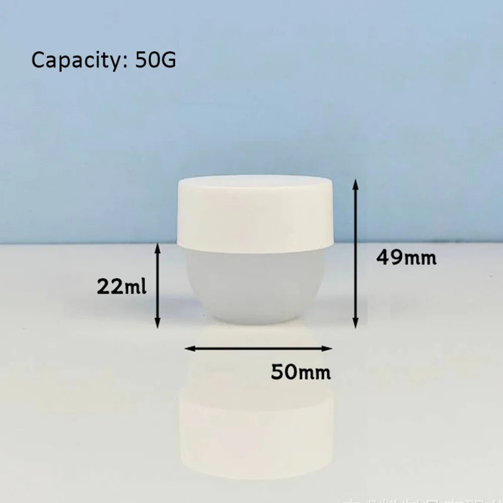 Portable PP Refillable Cream Jar Capacity Wide-mouth Face Cans Round Zpaxo Capacity- 50g