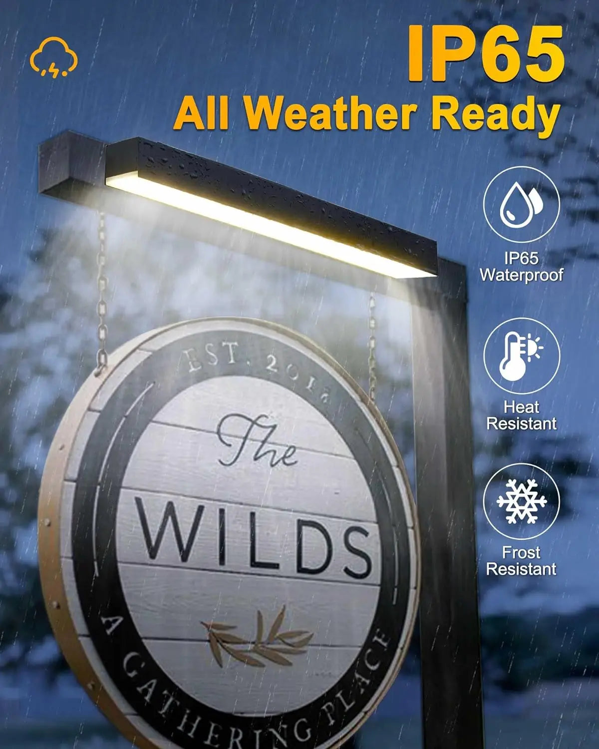 Solar Billboard Lights， Led White/Warm Wall Garden Lamp ，Waterproof IP65 ，for Address Sign Lights Open House Signs Solar Light Zpaxo