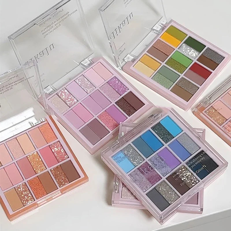 18Color Eyeshadow Palette Gliter Eyes Shadow Long Lasting Korean Eye Zpaxo