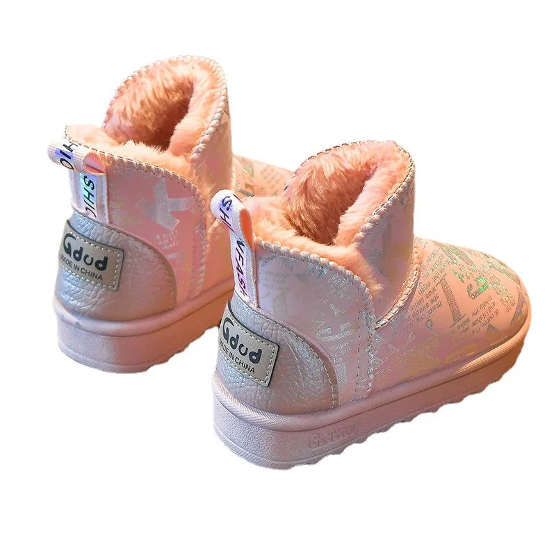 2023 Winter Waterproof Warm Rubber Sole Plush Women's Boots Ankle Zpaxo