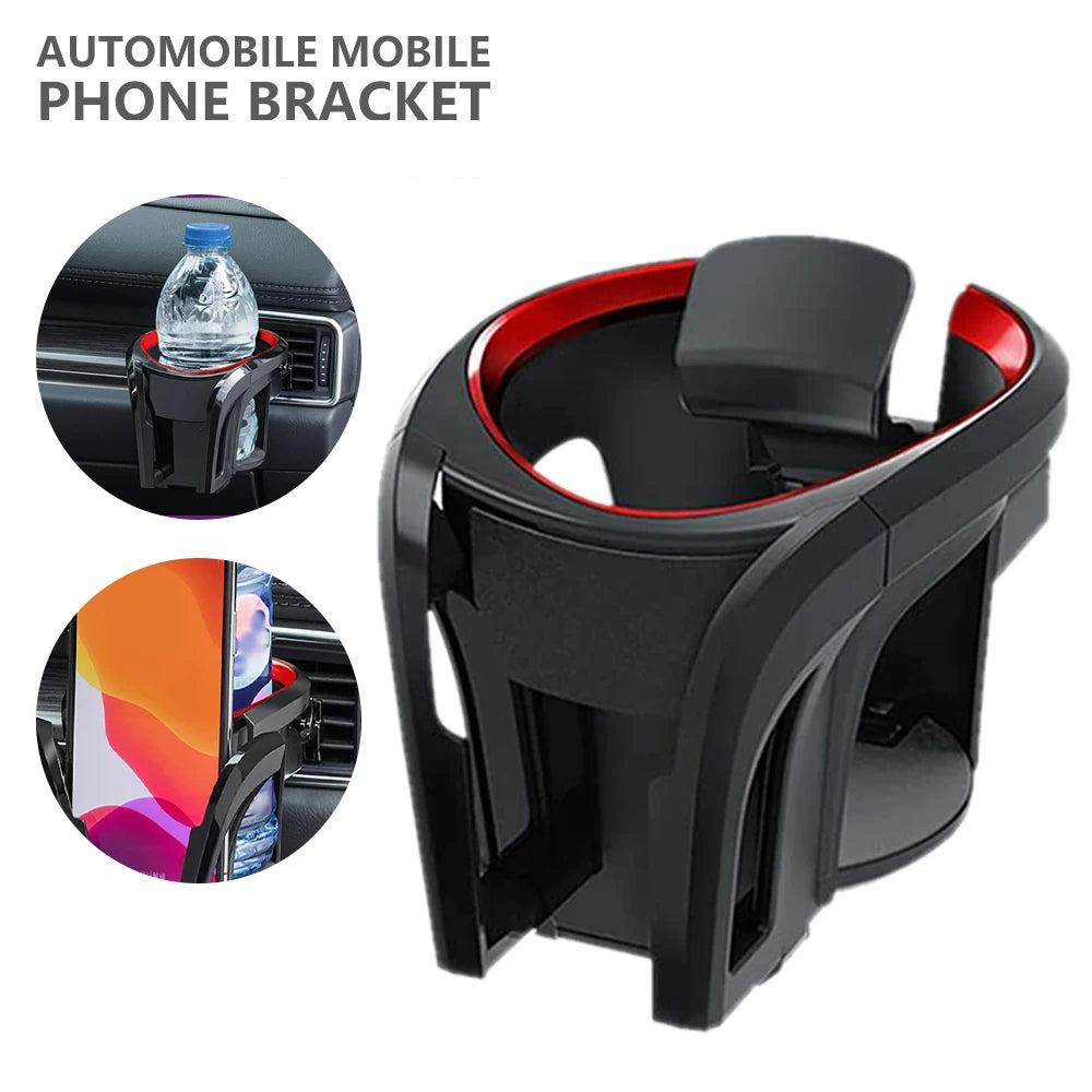Car Cup Holder Air Vent Outlet 2 in 1 Coffee Bottle Holder and Car Phone Mount Universal Accessories Cups Car Vents Cup Rack Zpaxo