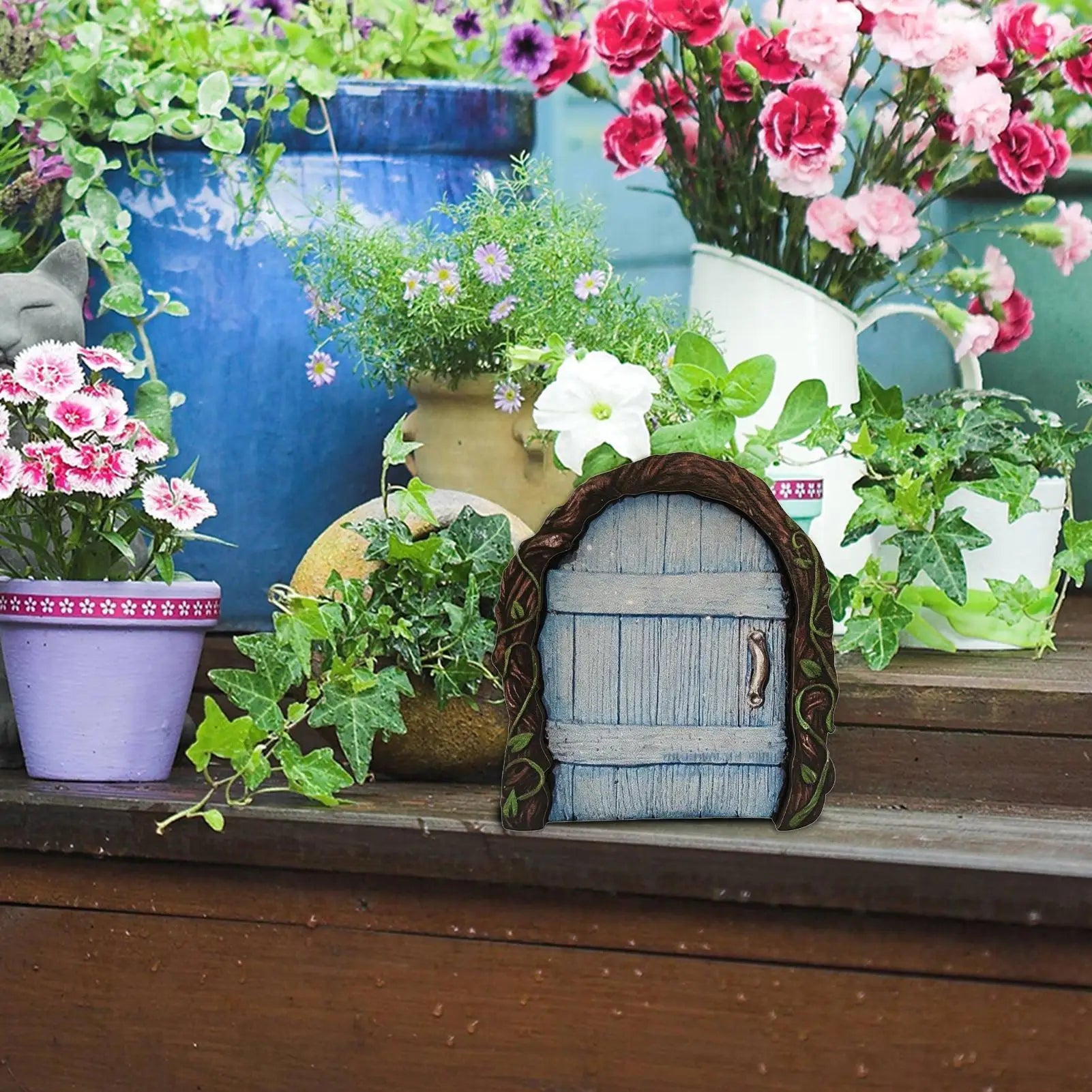Fairy Door Whimsical Miniature Garden Tree Trunk Ornament Outdoor
