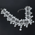 ▶1PCS Gothic Black Lace Retro Choker Collar Flower Pendant Necklace Jewelry Zpaxo J