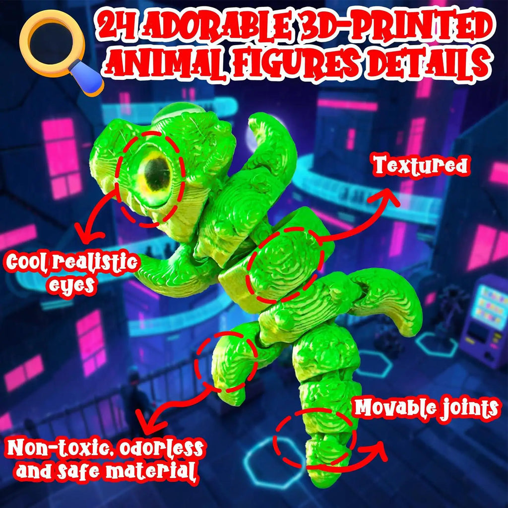 Christmas Countdown Calendar 24 Days 3D Printed Articulated Animal