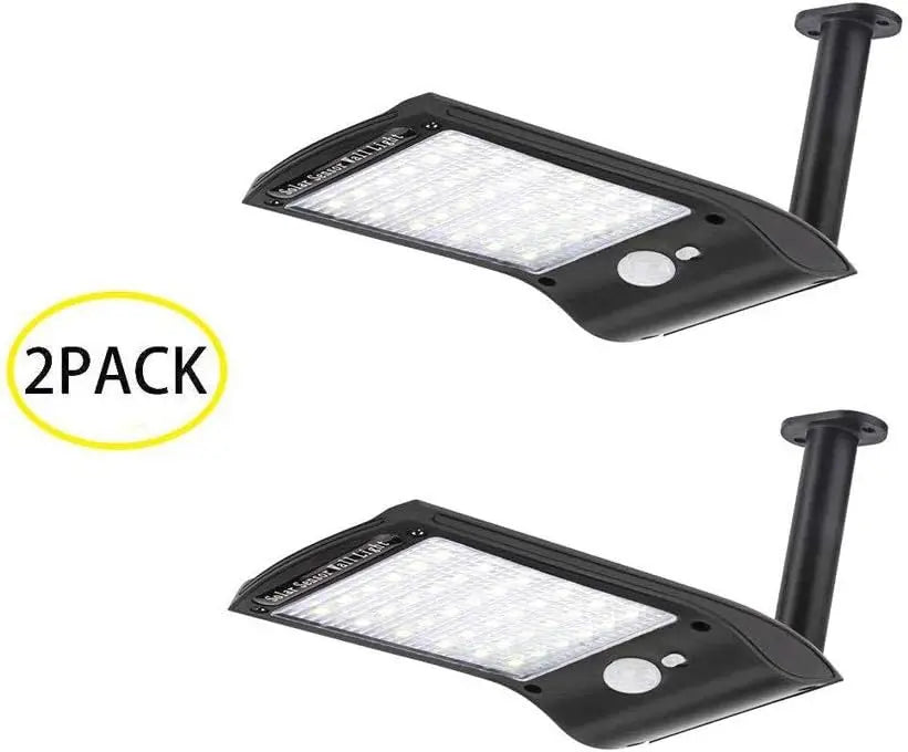 36 LED Solar Street Light PIR Motion Sensor Waterproof Outdoor Wall Lamp Garden Lighting Solar Powered Lighting Zpaxo 2 Pack