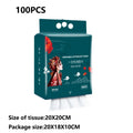 One-time use dry-wet dual-purpose facial cloth and towel for removing makeup. Hanging and extracting type. Wall-mounted. Househo Zpaxo 100pcs color a