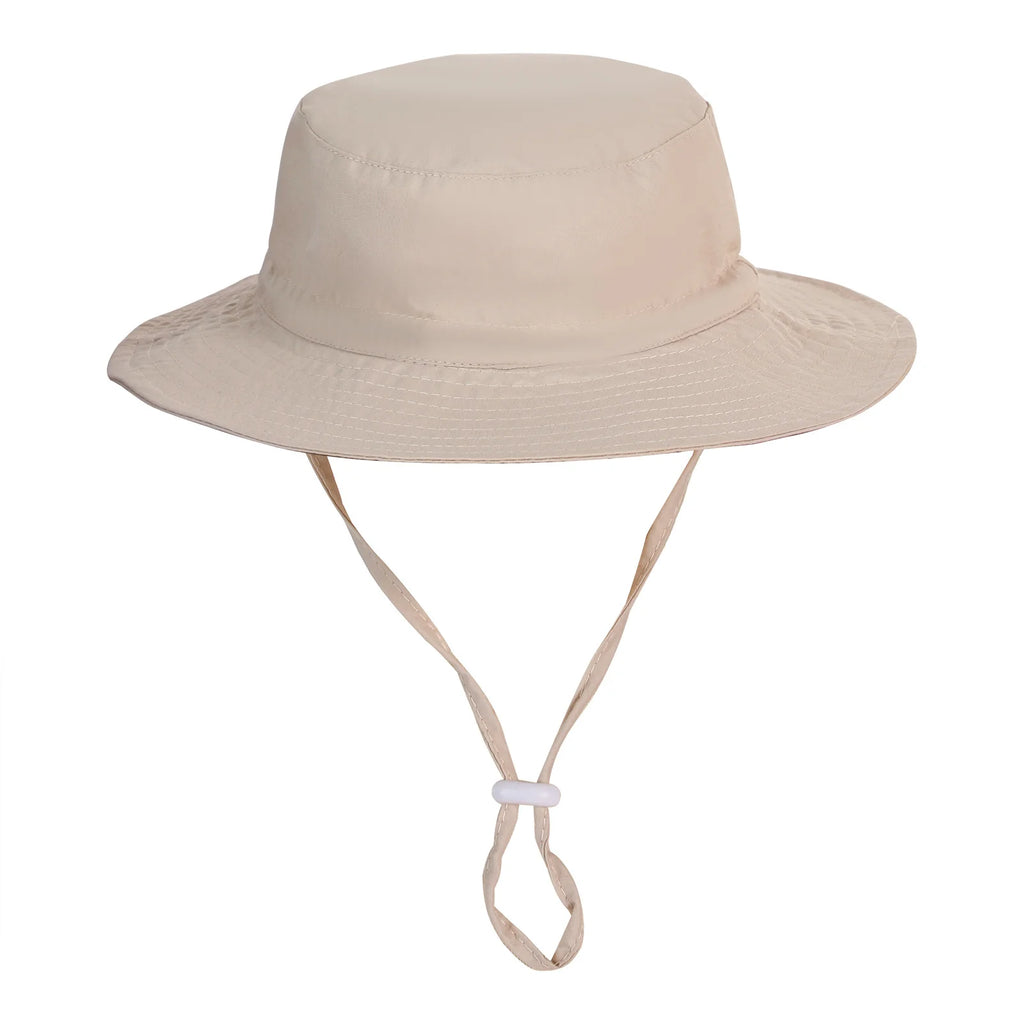 Kids Wide Brim Sun Hat – Breathable Adjustable Beach Bucket Hat
