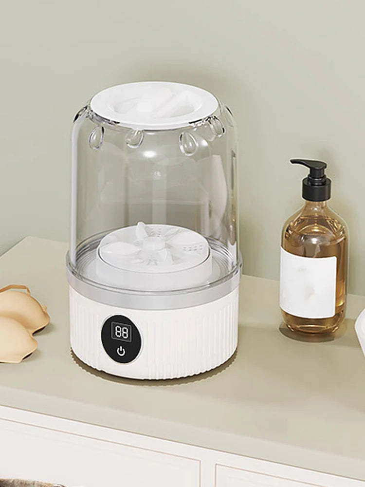 Cordless Small Washing Machine with Laundry Cup Automatic Laundry Cup Rechargeable Mini Special Washer for Baby Clothes Zpaxo