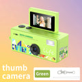 1080P HD Retro Thumb Camera with 180° Flip Screen Wearable Portable Mini Keychain Camera for Outdoor Travel Photography 2026 NEW Zpaxo LK030 Cyan Camera Add 32G