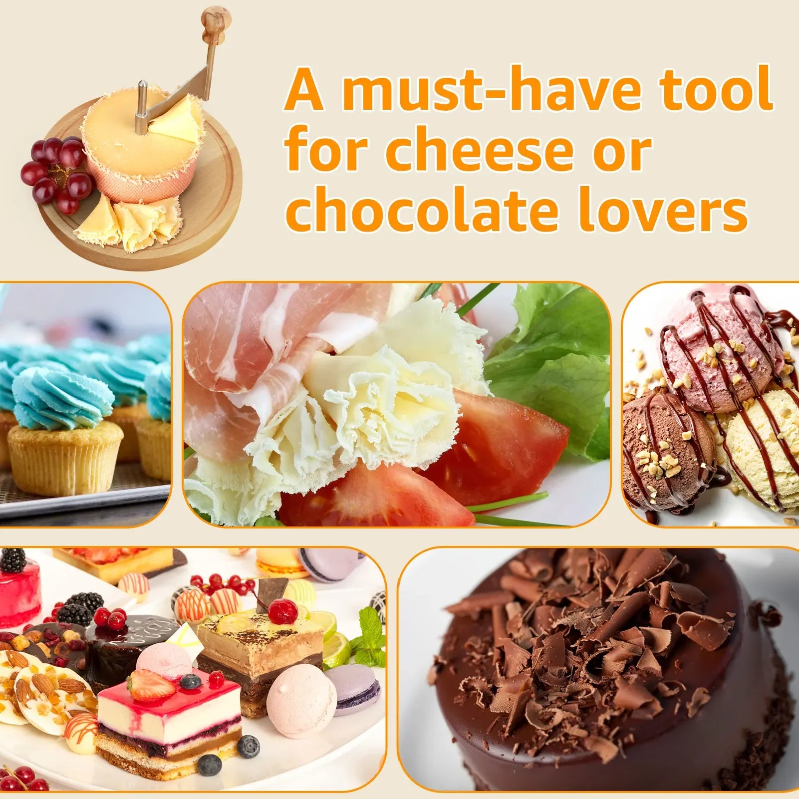 Cheese Curler Cutter Stainless Steel Cheese Shaver Handheld Butter Cheese Grater Kitchen Chocolate Cheese Shredder for Kitchen Zpaxo