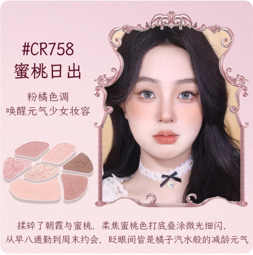 Colorrose Eyeshadow Palette 7-color Matte Satin Shimmer Impact Face Zpaxo CR758
