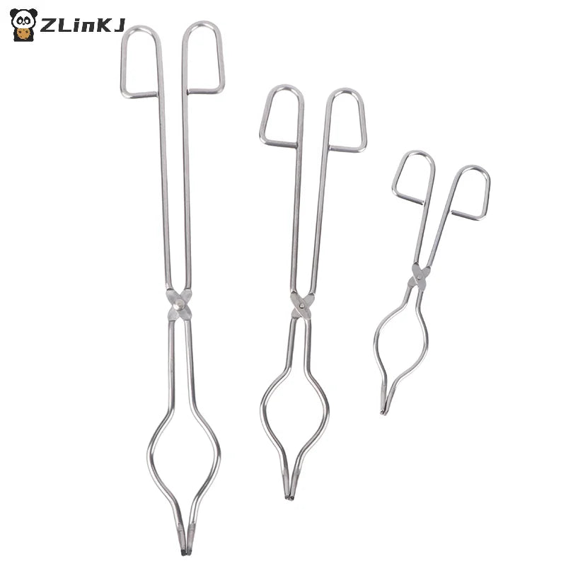 ▶1PCS 20-40cm Professional Stainless Steel Crucible Tongs Melting Plier Holder Chrome Plated Beaker Clamps Zpaxo