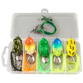 Artificial Frog Lure Double Hooks Soft Ray Swimbait Spoon Fishing