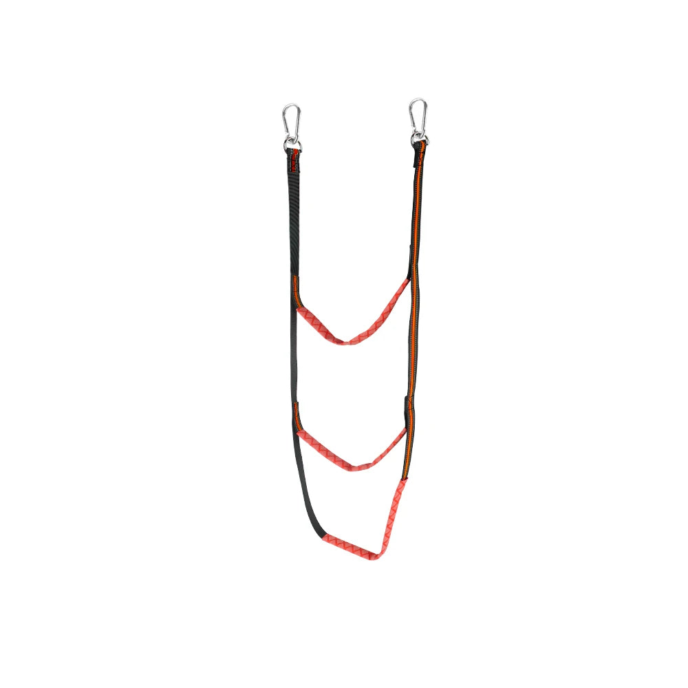 Launching Ladder Boat Folding Ladder Portable Yacht Boat Side Hanging Ladder 3/4/5 Step Boat Rope Ladder Boarding Soft Ladder Zpaxo Red 3 Step