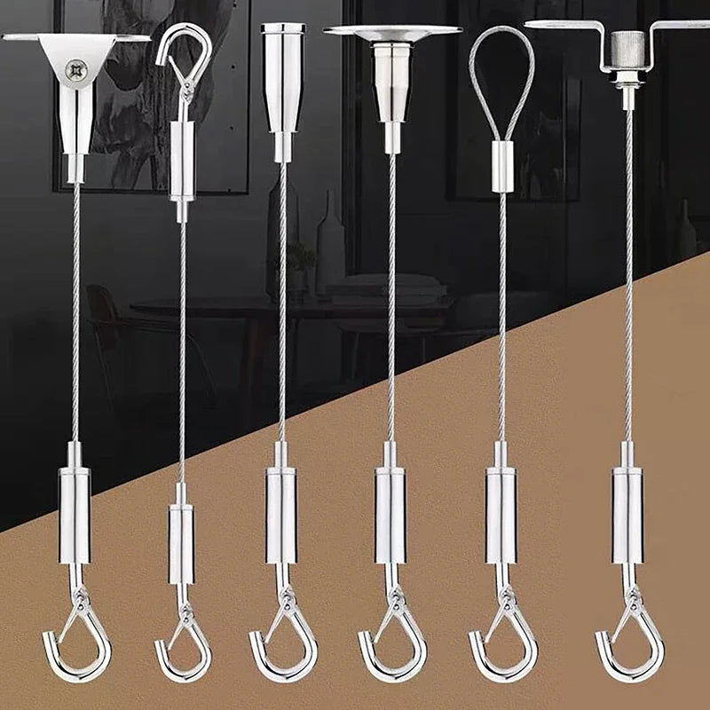 Wire Rope Spring Hook Adjustable Hanging Clothesline Fixed Guardrail Zpaxo