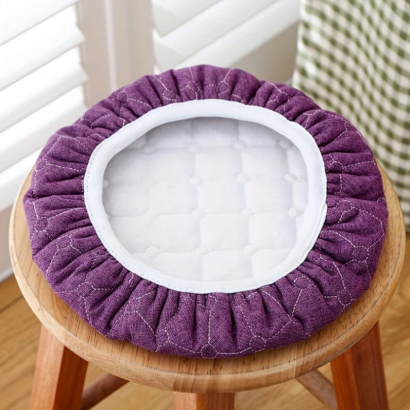 Thick Round Stool Covers – Elastic Cushioned Seat Covers 25–30cm Round Stool Cover Zpaxo