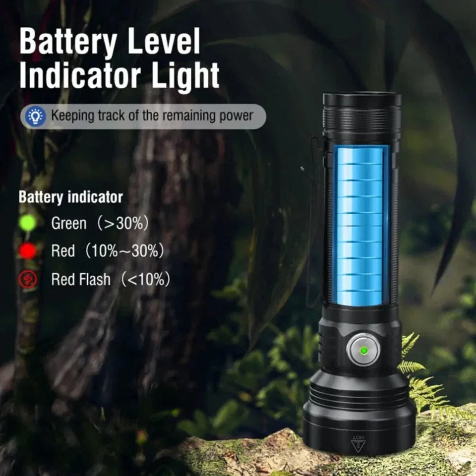 POCKETMAN 5-in-1 LED Flashlight USB Rechargeable 10 Modes 3800LM