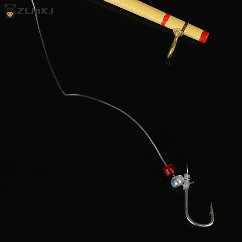 ▶1Pc 1:12 Dollhouse Miniature Fishing Tool Model Toy Dolls House Fishing Rod Pole Zpaxo