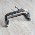 Silver Embossed Metal Coin Purse Frame Non-breaking Hole Adjustable