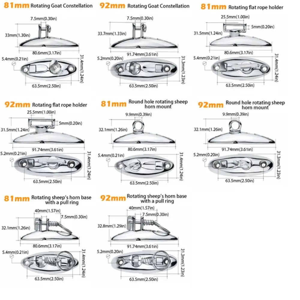 Solid 316 Stainless Steel Boat Swivel Deck Hinge 360 Degree Rotation Precision Swivel Marine Top Hardware Zpaxo