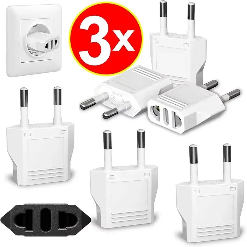 EU Travel Plug Adapter – US AU CN JP KR to Euro Converter