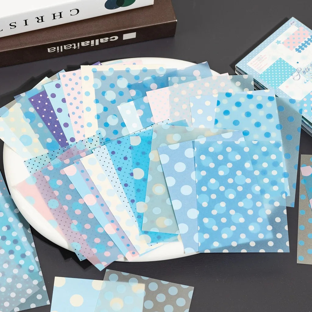 50-Sheet Polka Dot Kraft & Vellum Paper Pad | M5 Journal Inserts