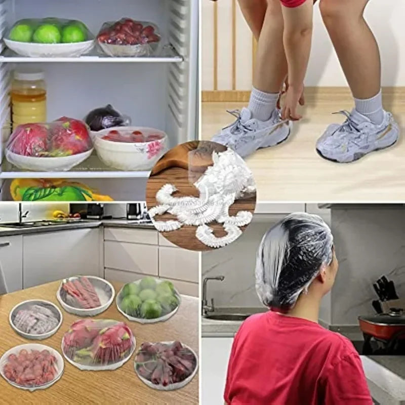 Reusable Disposable Food Cover Plastic Wrap Durable Elastic Food Lids for Bowls Elastic Plate Covers For Kitchen Food Saver Bag Zpaxo