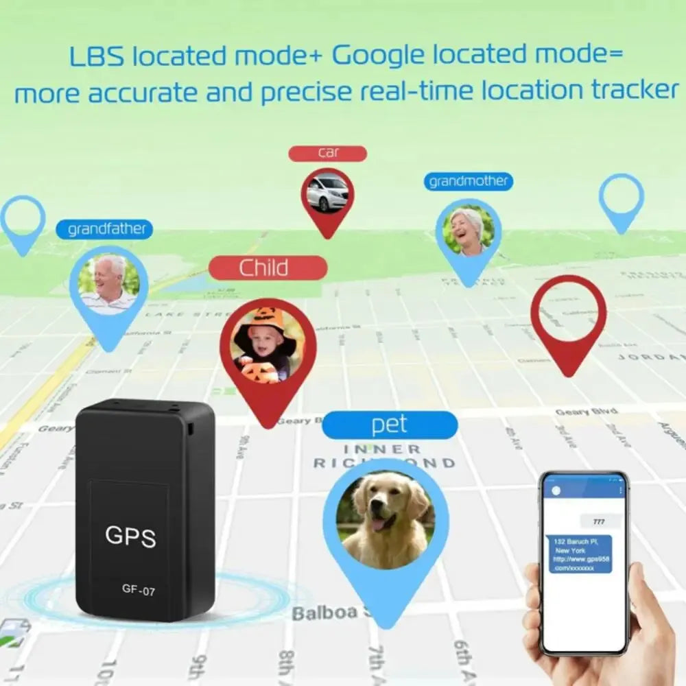 Mini Magnetic GF-07 GPS CarTracker Real Time Tracking Anti Theft Anti Locator Auto Strong Magnetic Mount SIM Message Positioner Zpaxo