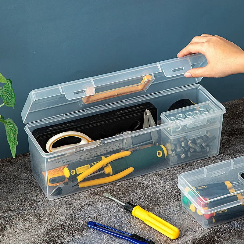 1 Tool Parts Storage Box Multi-compartment Transparent Organizer Home