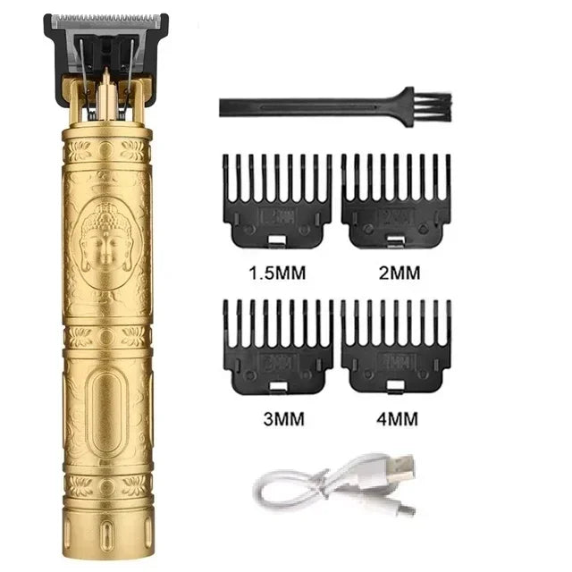 2026 Electric Hair Cutting Machine Vintage T9 Clipper Rechargeable Zpaxo GoldBuddha