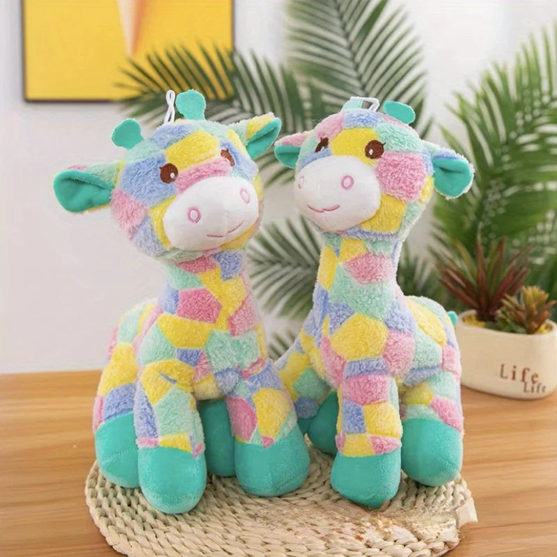 Colorful Cartoon Deer Design Pet Grinding Teeth Plush Toy, Durable Chew Toy For Dog Interactive Supply Zpaxo