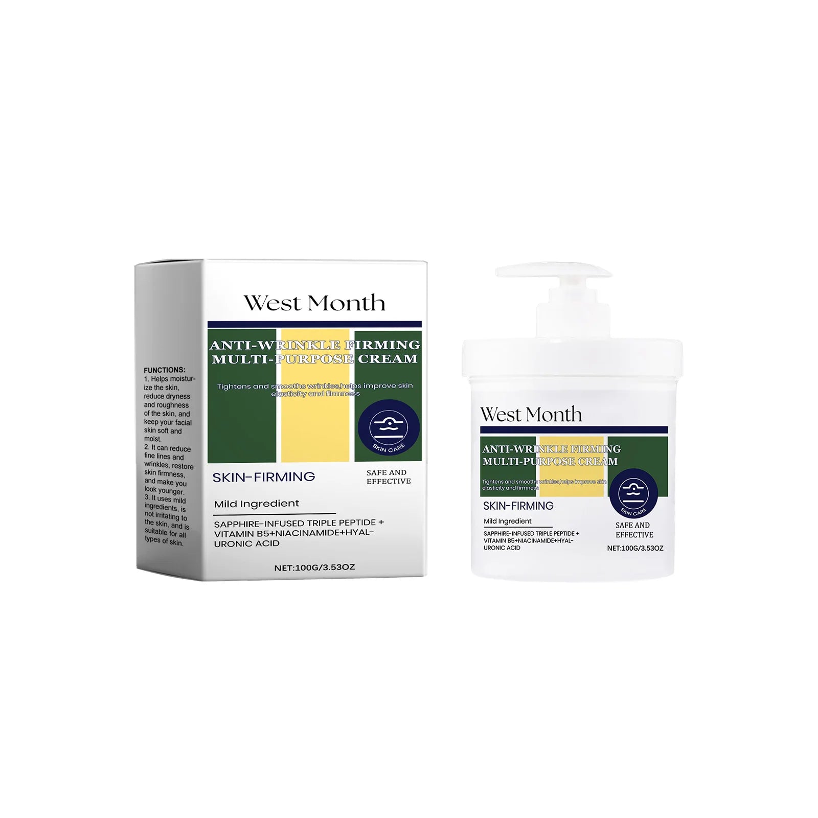 Firming Face Cream Deep Moisturizing Fade Fine Lines Reduce Dryness Soothing Repairing Anti-Wr-inkles Soft Tender Nourish Cream Zpaxo 100g boxed