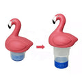 Solar Flamingo Chlorine Floater with Light Chlorine Tablet Floater Flamingo Floating Chlorinator for Purify Swimming Pool Water Zpaxo A Type