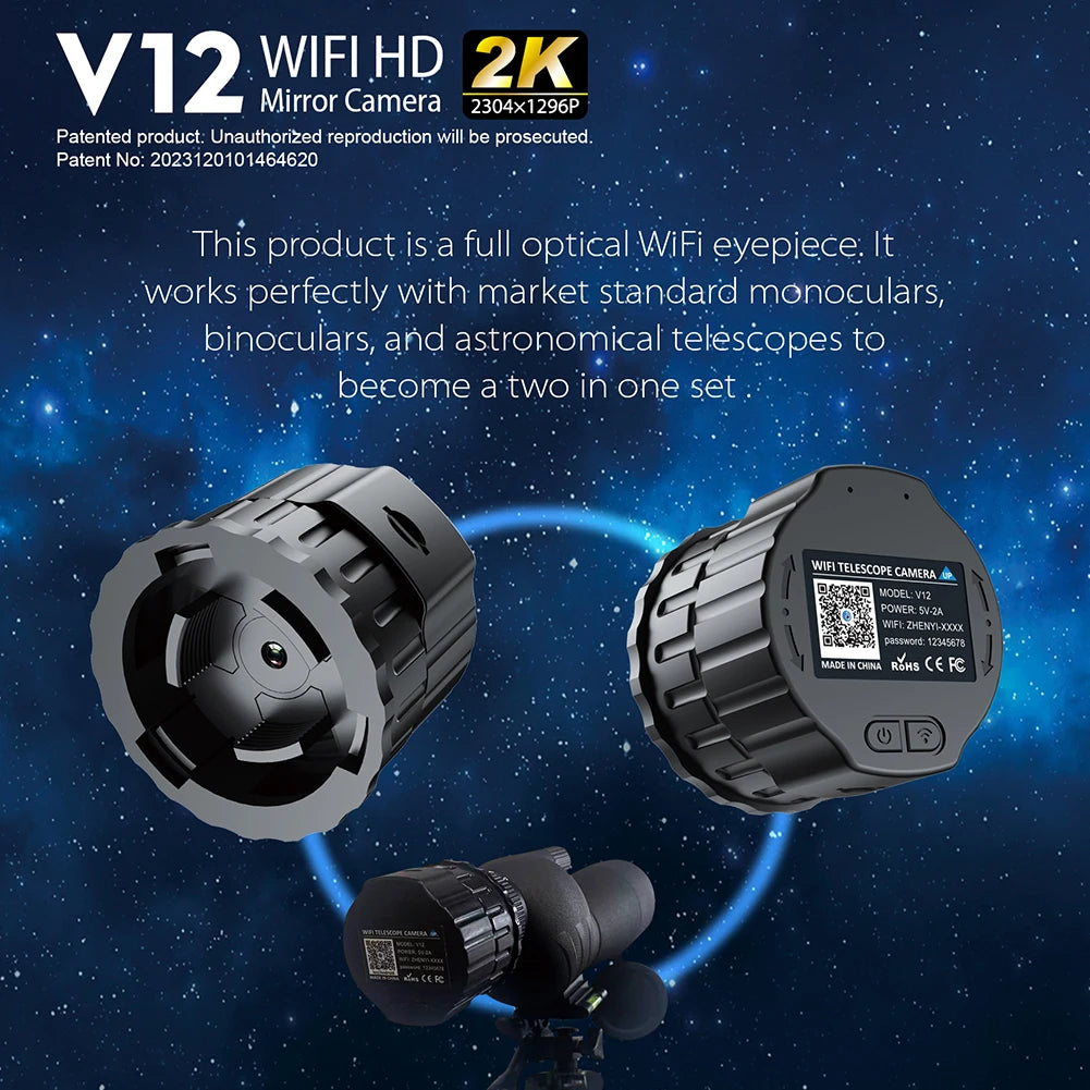 4MP Wifi Telescope Eyepiece Camera Scopes Electronic Portable Bird
