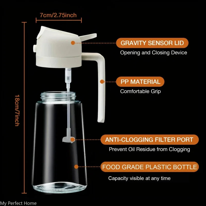 2in1 500ml Plastic kitchen oil sprayer Spray Oil Olive spray bottle for oil Dispenser BBQ Baking Roasting Picnic Kitchen Tool Zpaxo