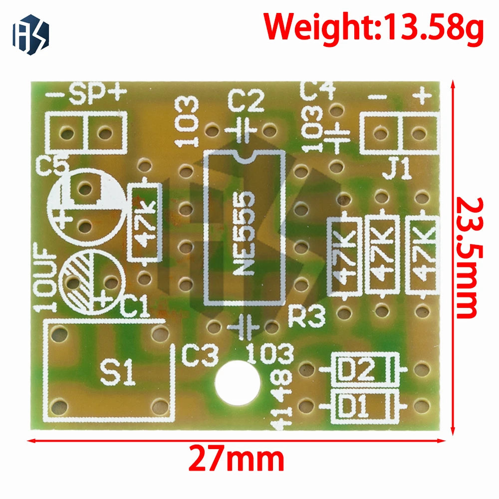 NE555 Ding-Dong Doorbell DIY Kit: Loose Parts for Digital Doorbell Building Zpaxo