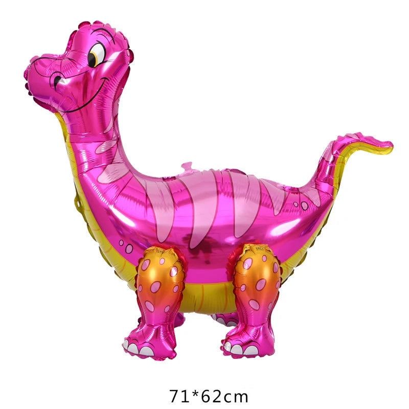 4D Giant Walking Dinosaur Foil Balloons Jungle Animal Childrens