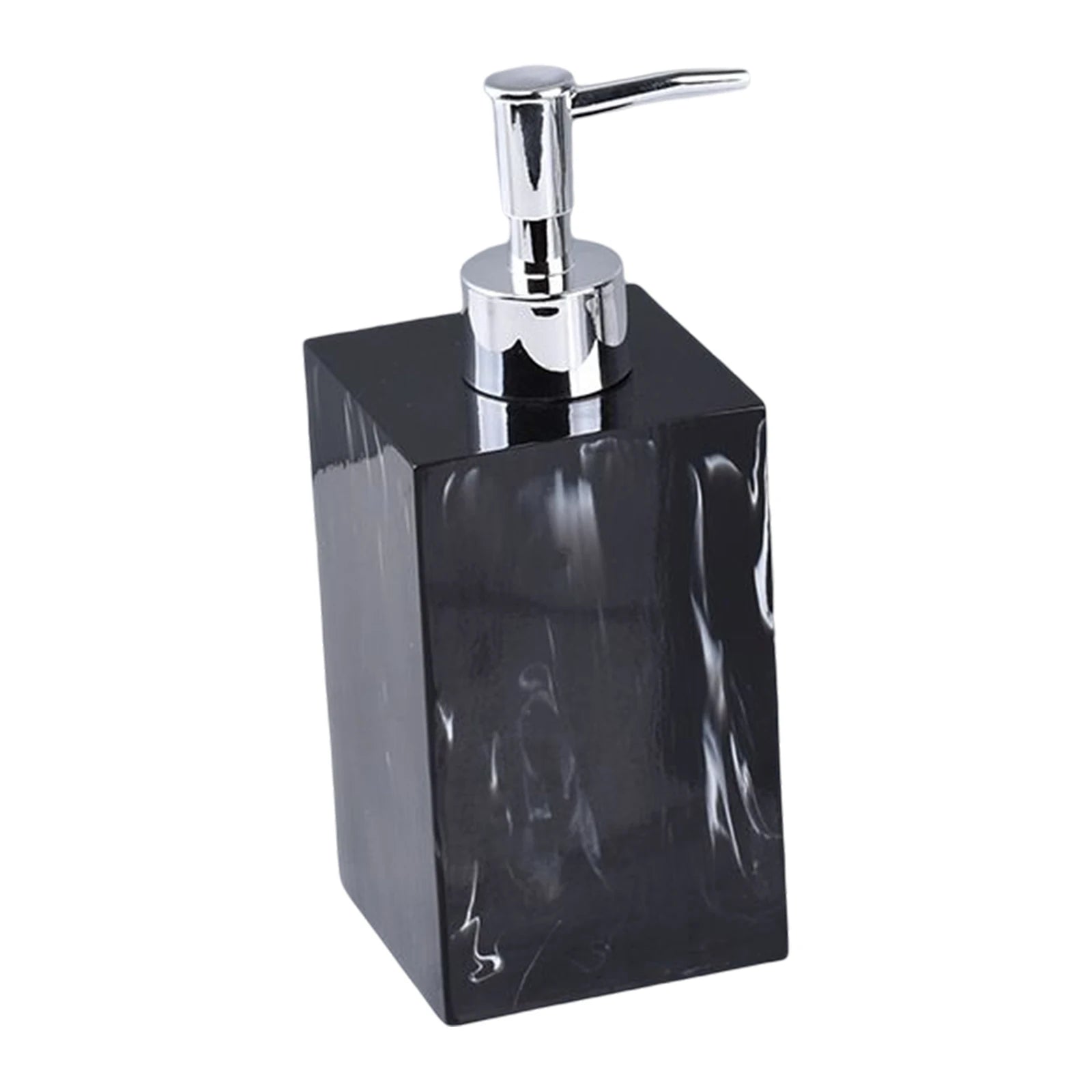 Marble Texture Soap Dispenser Resin Leakproof Hand Soap Liquid Dispenser for Kitchen Laundry Room Hotel Countertop Bathroom Zpaxo 500mL Black 2