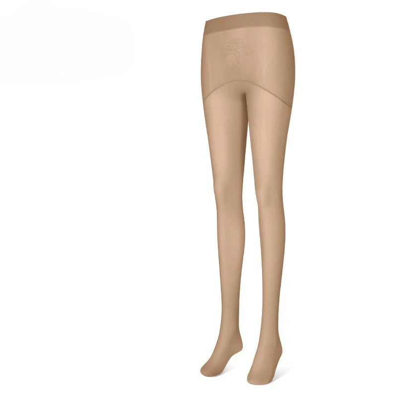 Golf Summer Women's Solid Color Leggings with Patchwork Ankle Stockings Sunscreen Anti Hook Silk Breathable Golf Accessories Zpaxo Full Skin Tone OnlySize