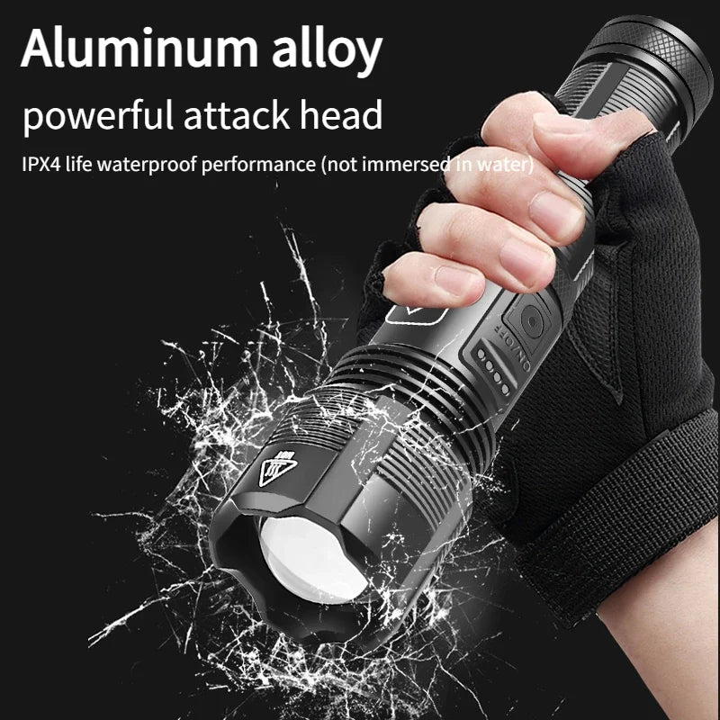 ZHIYU XHP70 Rechargeable Tactical Flashlight – 18650 USB-C