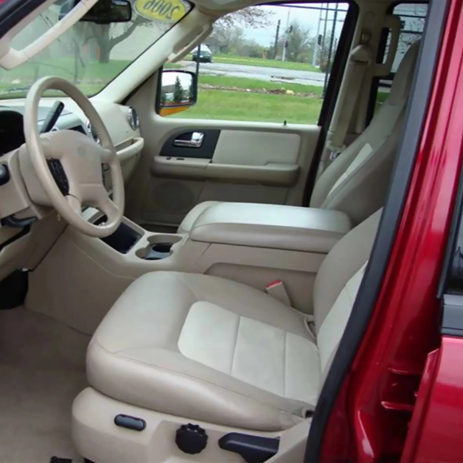 Ford Car Front Driver Passenger Bottom Lean Back Leather Seat Cover