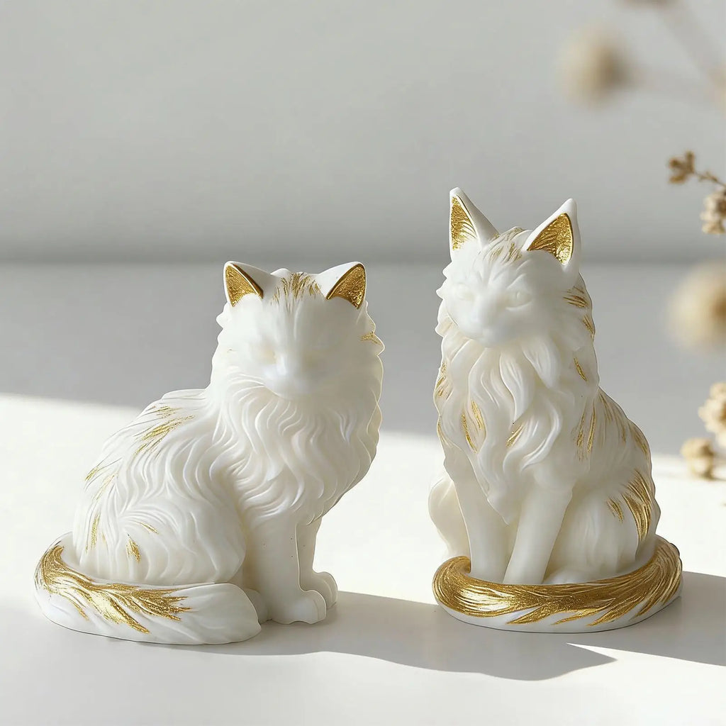 Cat Resin Mold Sitting Shape Concrete Cement Plaster Soap DIY Epoxy