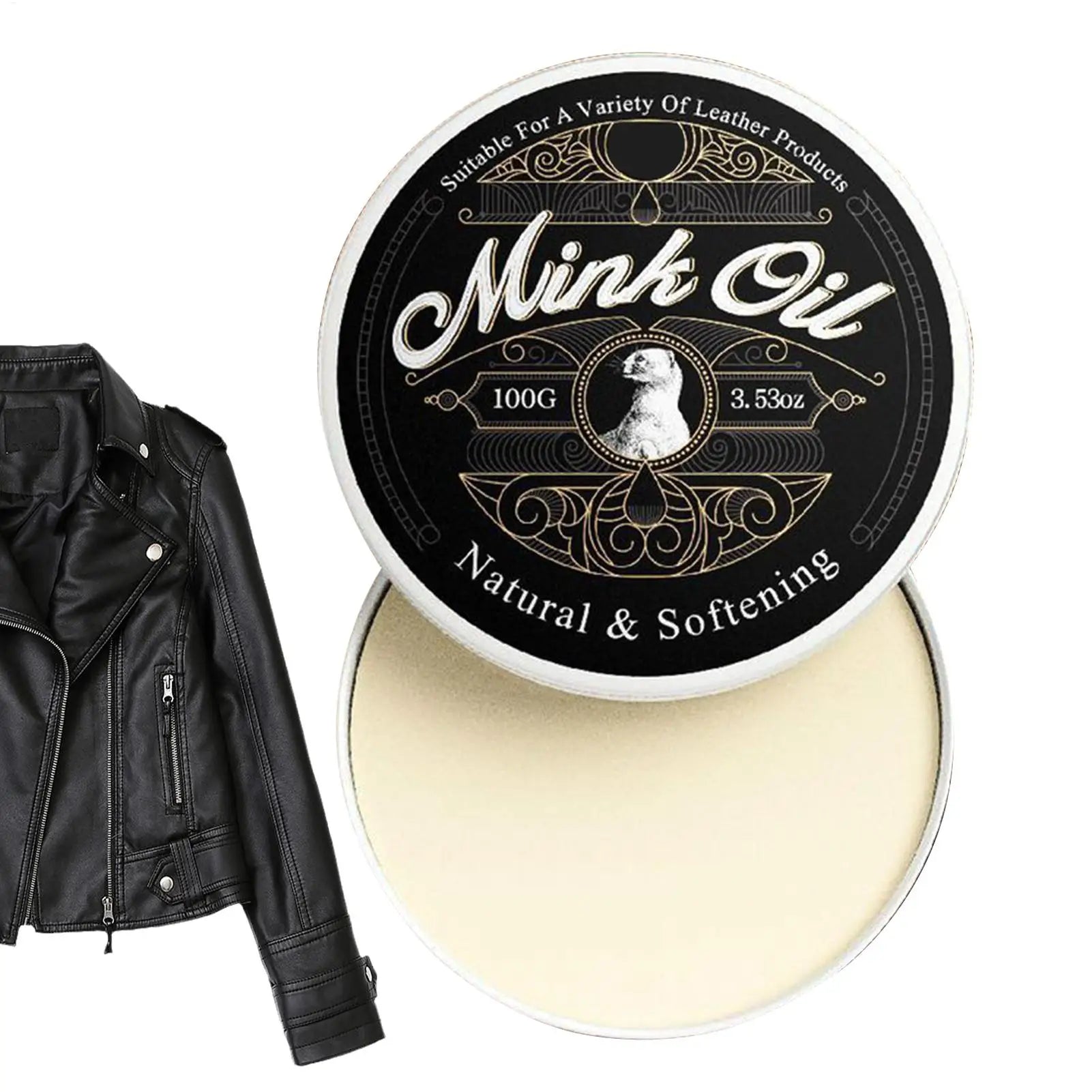 100g Mink Oil For Leather Boots Leather Care Cleaner Conditioner Soften And Restore For Boots Shoes Clothing Zpaxo