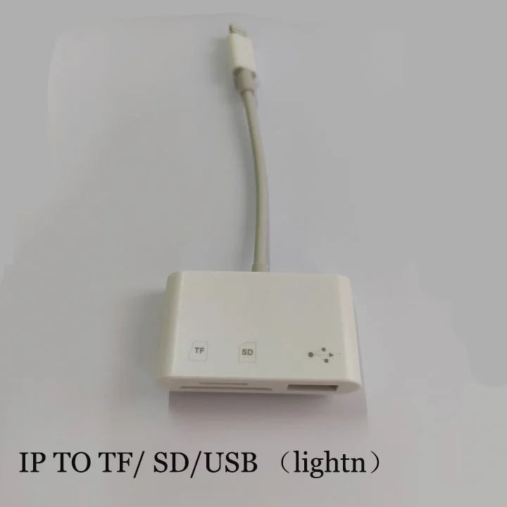 3-in-1 Lightning TF SD USB OTG Card Reader High-speed Data Transfer Zpaxo IOS to SD TF USB