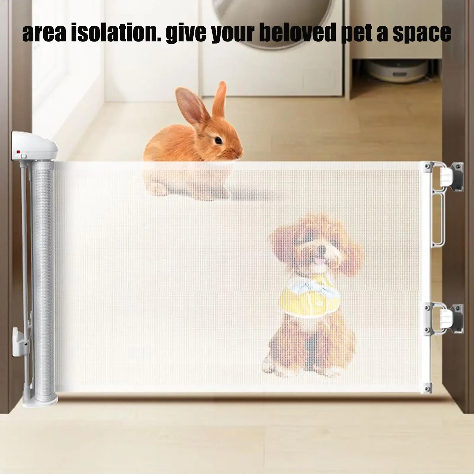 Retractable Pet Gate 17.7x59inch Enclosure Safety Fence Guard Retractable Pet Gates For Dogs For Indoor Outdoor Doorways Zpaxo