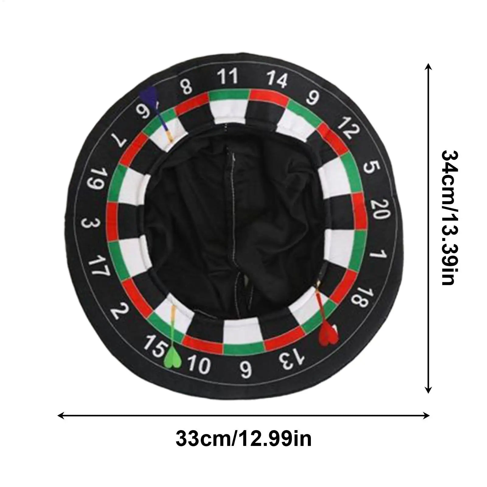 Funny Dartboard Hat Novelty Costume Headwear Soft Comfortable Gag