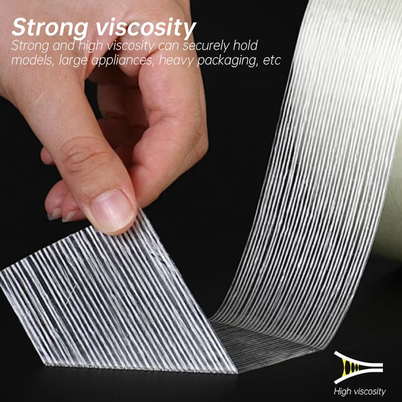 Strong Fiber Tape Filament Transparent Striped Electrical Fixed Glass